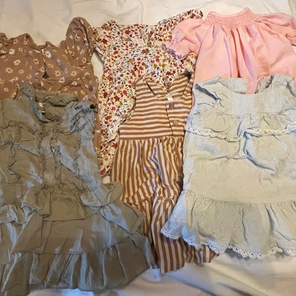 25 pc sz 18 months girls summer dresses onesies outfit sets - Picture 4 of 10